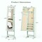 MDF Jewelry Cabinet with Full-Length Tilting Mirror and Storage